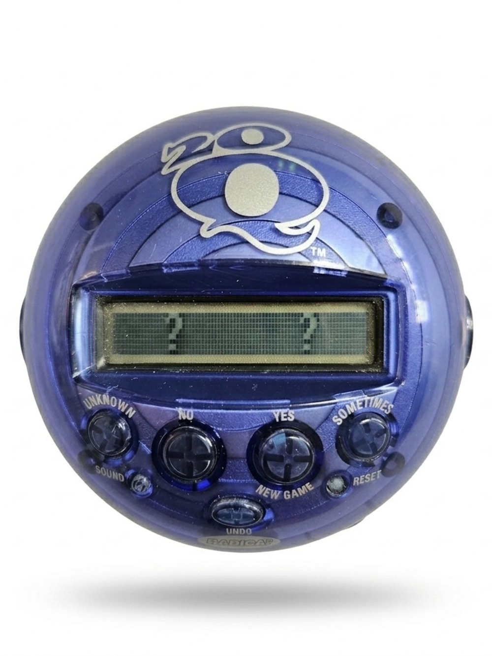 Vintage Radica 20Q Translucent Handheld Electronic Game 2005